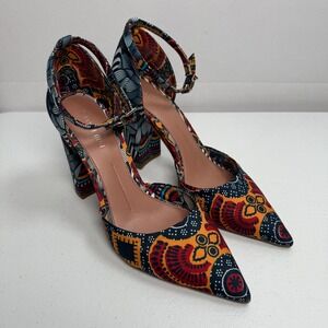 Gianni Bini Bronlynn Boho Ankle Strap  Block Heels Size 9M